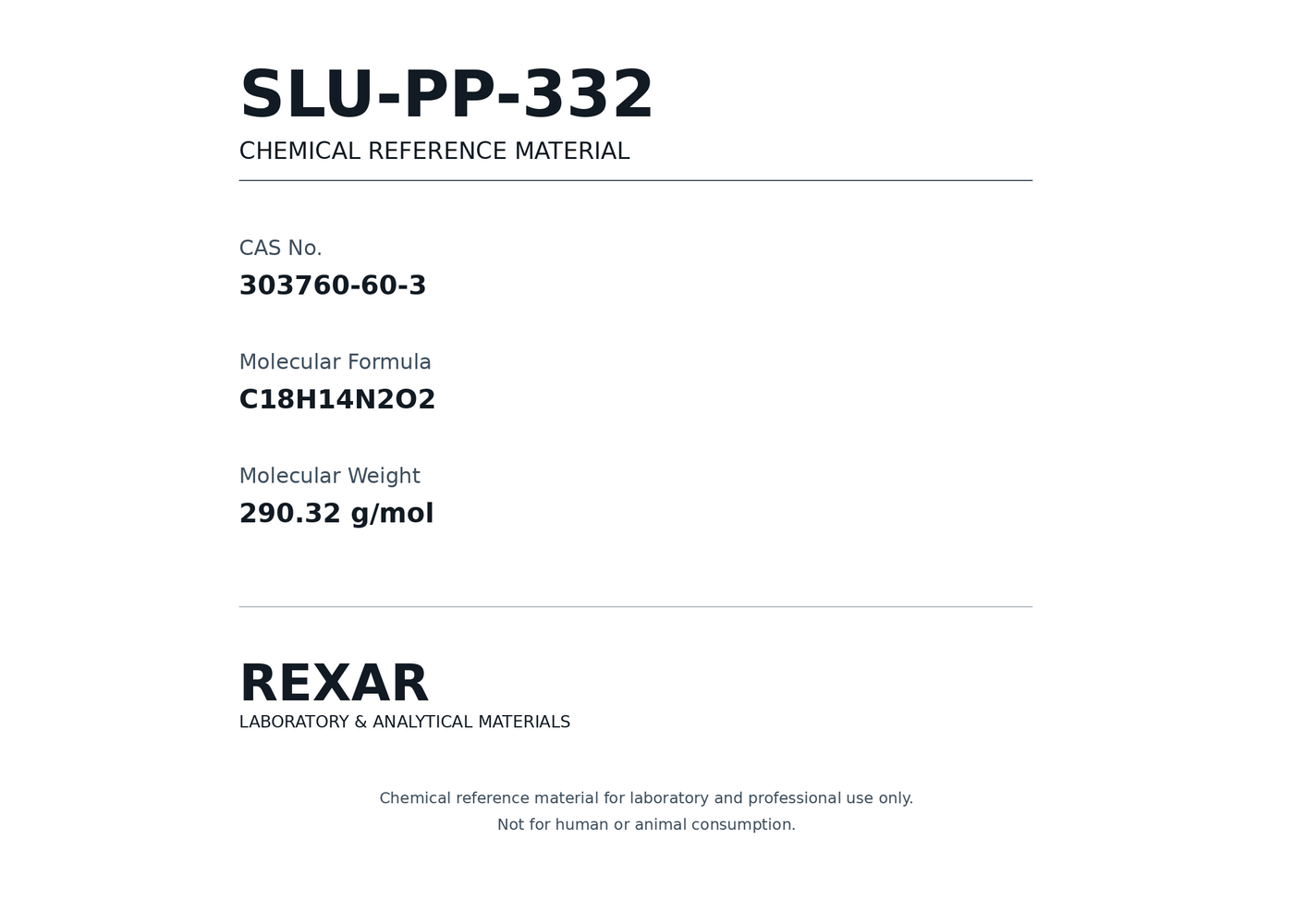 Rexar SLU-PP-332 CAS - 303760-60-3