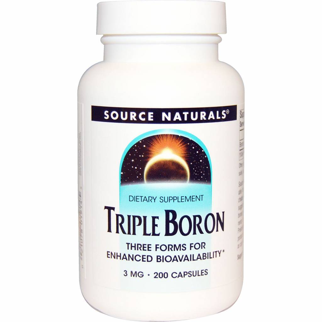 Source Naturals Triple Boron, 3 mg, 200 Capsules