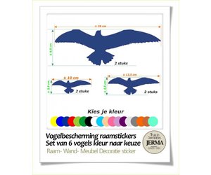 Injectie Commotie Warmte Vogelbescherming sticker set 6 vogels - Allerhandestickers.nl --- (ook  custommade stickers)