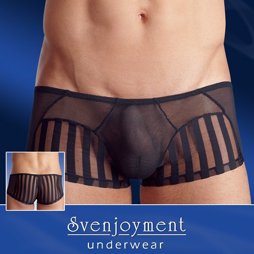 Svenjoyment Underwear Zwarte transparante mannenshort
