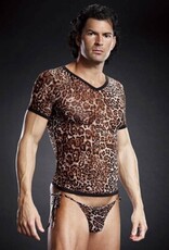 V-Neck T Shirt Leopard