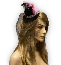 Mini Hat with Feathers and Veil