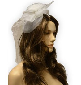 White Hair Accessory with Veil