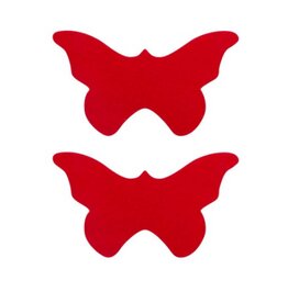 Shots Toys Nipple Sticker - Rode Butterfly