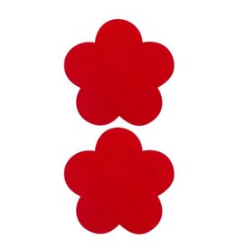 Shots Toys Nipple Sticker - Red Flower