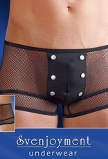 Svenjoyment Underwear Visnet boxershort met ondoorzichtige voorkant