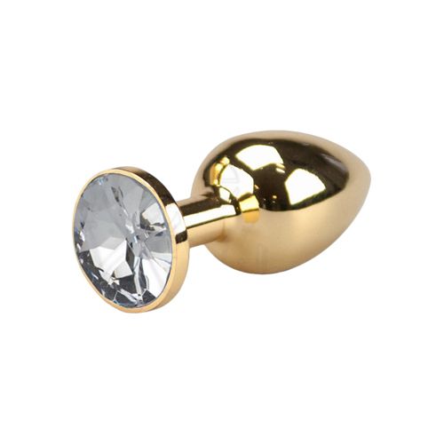 Gladde Gouden Buttplug - Diamant