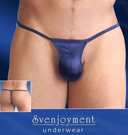 Svenjoyment Underwear Sexy Mannen String - Donker Blauw