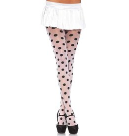 leg avenue Transparante witte panty polkadot