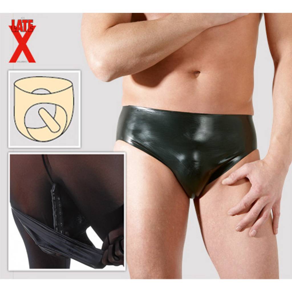 The Latex Collection Latex Briefs with Anal Plug