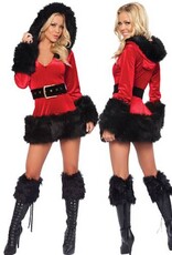 3-delige Miss Santa Outfit Black