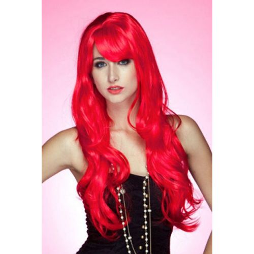 Red Soft Waves Long Wig