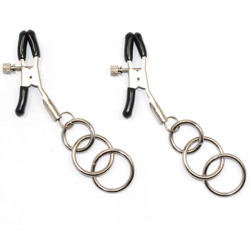 Whitelabel Sextoys Nipple Clamps with 3 Rings