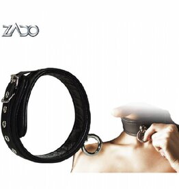 Zado Lederen halsband met ring