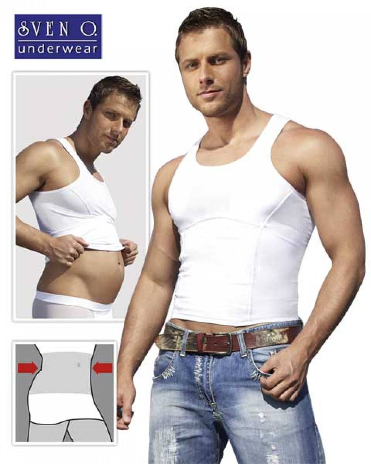 Sven O Underwear Buik-Weg Shirt Wit