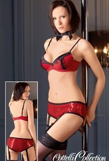 Cottelli Collection Red with Black Bra Set