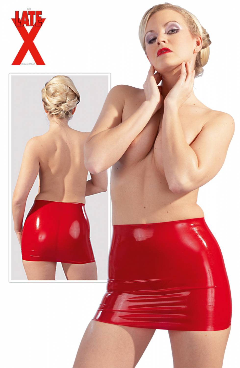 The Latex Collection Red Latex Mini Skirt