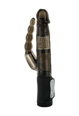 Seven Creations Vibrator met Parels en vibrerende anaalstimulator - Zwart