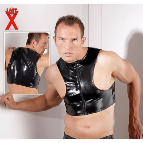 The Latex Collection Top for Men in Black Latex Look