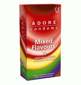 Condooms Adore Mixed Flavour condooms 12 stuks