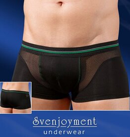 Sven O Underwear Zwarte Boxershort met groene band