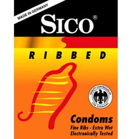 Condooms Sico Ribbed Condoms 12 pcs