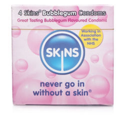 Condooms SKINS Condooms met Kauwgum smaak 4 Stuks