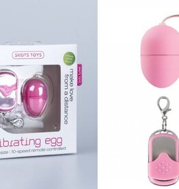 Shots Toys 10 Speed Remote Vibrating Egg Pink