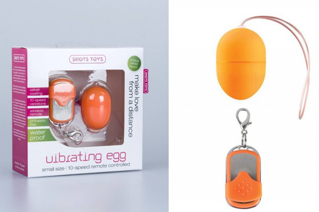 Shots Toys 10 Speed Remote Vibrating Egg Orange