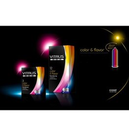 Condooms VITALIS - Color & Flavor Condoms 3 pcs