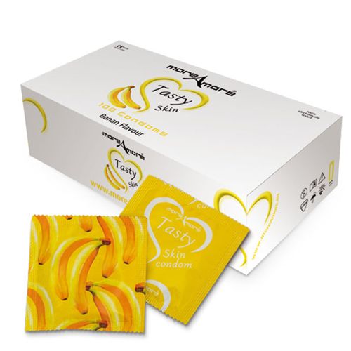 Condooms MoreAmore Tasty Skin Banana 100 stuks
