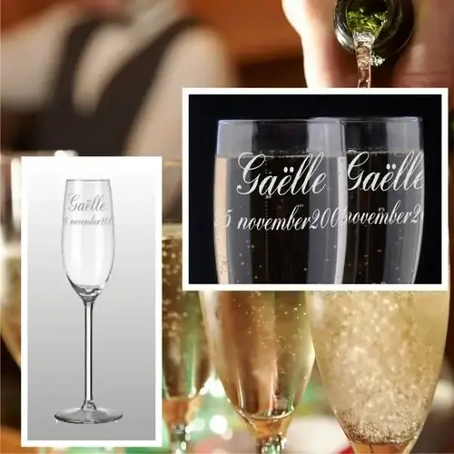 Party Champagneglas Cyntra met gravering