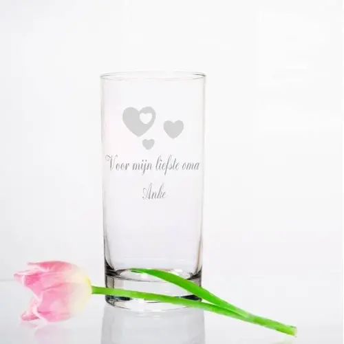 Vase en verre Vienne avec gravure