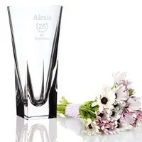 Vase en cristal Fusion avec texte