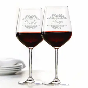 Verres à vin en Cristal Grand Cuvée avec gravure