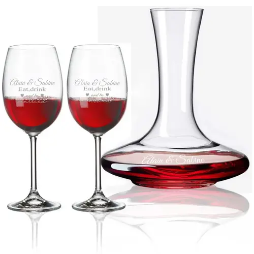 Decanter Geschenkset met gravure