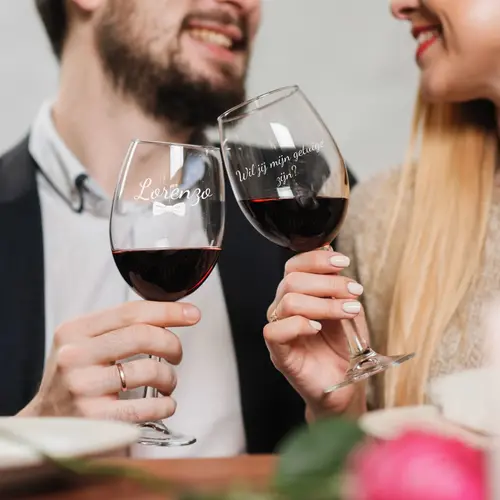 Coffret Cadeau Vin Rouge avec verres gravés