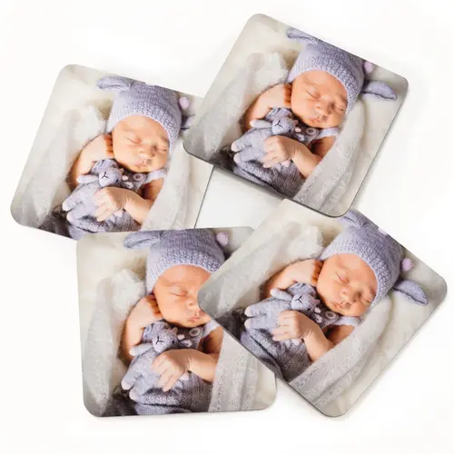 Set Sous-Verres Multi-Photo avec personnalisation