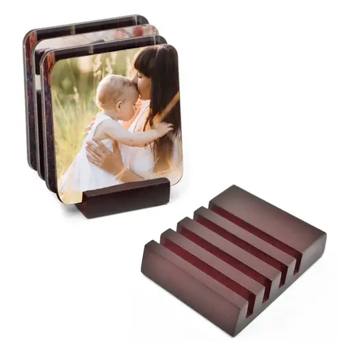 Set Sous-Verres Multi-Photo avec personnalisation