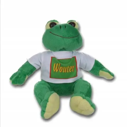 Grenouille en peluche avec nom