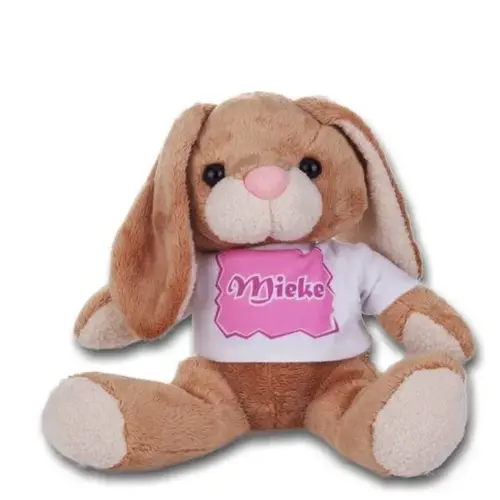 Lapin en peluche avec nom