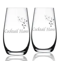 Verres à cocktail avec gravure