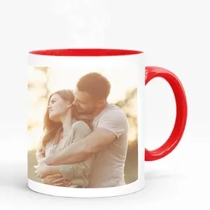 Mug Saint-Valentin Cambridge rouge avec photo