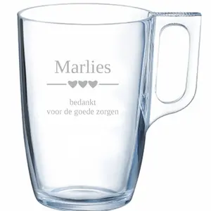 Mug de thé en verre avec personnalisation