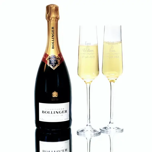 Coffret Cadeau Champagne Bollinger avec gravure