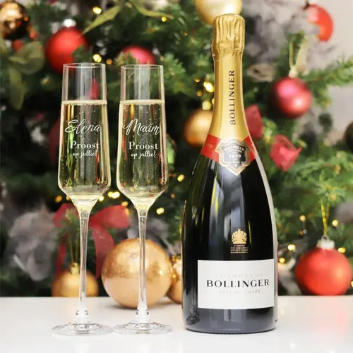 Coffret Cadeau Champagne Bollinger avec gravure