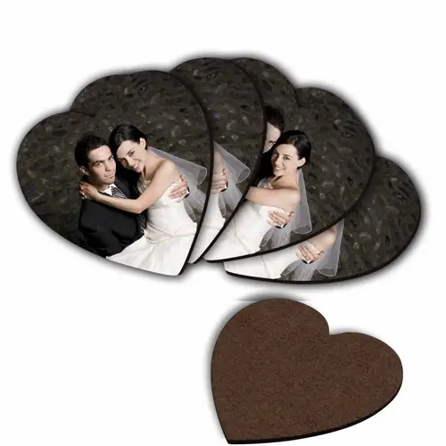 Sous-Verres Heart avec photo