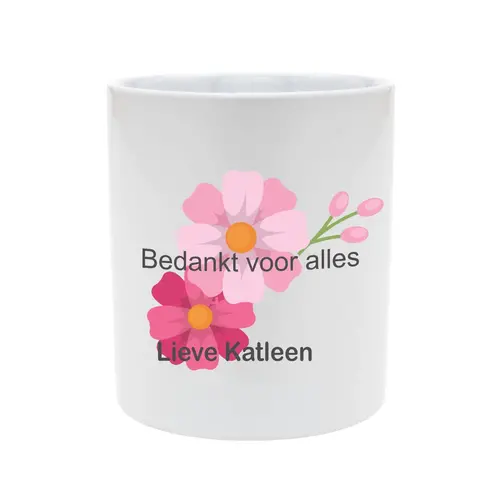 Pot de fleurs avec marquage