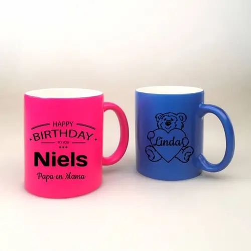 Mug Néon avec texte et image