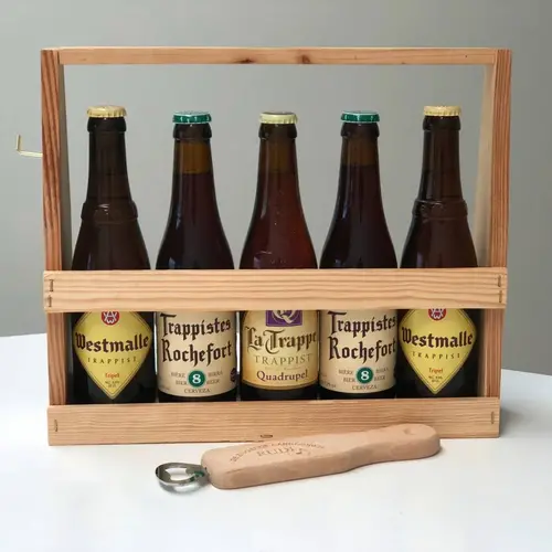 Cadeau de bière Trappiste avec ouvre-bouteille personnalisé